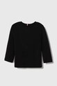 Tommy Hilfiger longsleeve bawełniany niemowlęcy KS0KS00202.9BYX czarny AW23