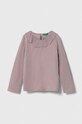 United Colors of Benetton longsleeve copii uni violet 3P4ZG10AN.P.SEASONAL