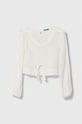 Detská mikina United Colors of Benetton okrúhly biela 5FBKCQ01O.G.SEASONAL