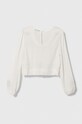 United Colors of Benetton bluza dziecięca 5FBKCQ01O.G.SEASONAL biały AW23