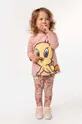 różowy Coccodrillo longsleeve niemowlęcy x Disney Dziewczęcy