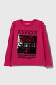 Детский лонгслив Guess аппликация розовый J3BI12.J1314.9BYX