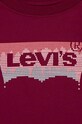 Fete Levi's longsleeve din bumbac pentru copii 4EJ159 rosu