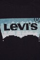 Дівчинка Дитячий бавовняний лонгслів Levi's 4EJ159 чорний