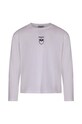 Pinko Up longsleeve bawełniany dziecięcy nadruk biały F3PIJGTH140