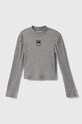 Pinko Up longsleeve copii print gri F3PIJGTN122