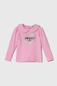 Pinko Up longsleeve niemowlęcy z elastanem różowy F3PINGTH026