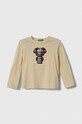 Хлопковый детский лонгслив United Colors of Benetton аппликация бежевый 3VR5G10CB.P.SEASONAL