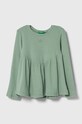 United Colors of Benetton maglietta a maniche lunghe per bambini tessuto elasticizzato verde 31F5G10BI.P.SEASONAL