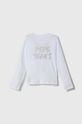Pepe Jeans longsleeve bawełniany dziecięcy aplikacja biały PG503043