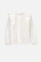 Дитяча бавовняна блузка Coccodrillo білий