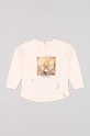 zippy longsleeve bawełniany niemowlęcy nadruk różowy 3105568701