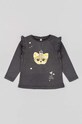 zippy longsleeve din bumbac pentru bebeluși print gri 3105570601