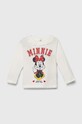 Бавовняний лонгслів для немовлят zippy x Disney бавовна білий 3105654001