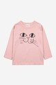 Bobo Choses longsleeve bawełniany dziecięcy 223AC007 różowy AW23
