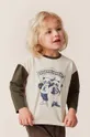 béžová Detská bavlnená košeľa s dlhým rukávom Konges Sløjd Detský