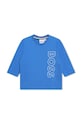 Dětský bavlněný dlouhý rukáv BOSS kulatý námořnická modř J05A21.60.81