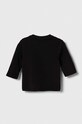 Pamučna majica dugih rukava za bebe BOSS J05A21.60.81 crna AW23