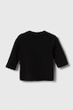 Pamučna majica dugih rukava za bebe BOSS J05A21.60.81 crna AW23