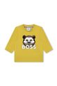 BOSS longsleeve bawełniany niemowlęcy nadruk zielony J05A22.60.81