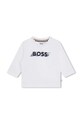 BOSS longsleeve bawełniany niemowlęcy nadruk biały J05A23.60.81
