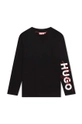 HUGO longsleeve din bumbac pentru copii print negru G25134.114.150