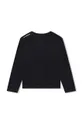 Detská bavlnená košeľa s dlhým rukávom Karl Lagerfeld čierna