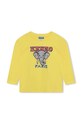Kenzo Kids longsleeve bawełniany dziecięcy nadruk zielony K15708.114.150