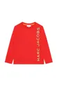 crvena Dječja pamučna majica dugih rukava Marc Jacobs Dječji