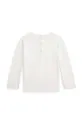 Βρεφικό βαμβακερό μακρυμάνικο Polo Ralph Lauren λευκό