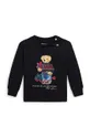 czarny Polo Ralph Lauren bluza bawełniana niemowlęca Dziewczęcy