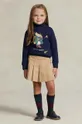 tmavomodrá Detské tričko s dlhým rukávom Polo Ralph Lauren