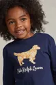 tmavomodrá Detská bavlnená košeľa s dlhým rukávom Polo Ralph Lauren