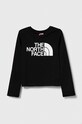 The North Face longsleeve bawełniany dziecięcy L/S EASY TEE nadruk czarny NF0A855C