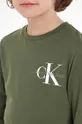 Otroška bombažna majica z dolgimi rokavi Calvin Klein Jeans Otroški