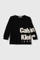 μαύρο Παιδικό βαμβακερό μακρυμάνικο Calvin Klein Jeans Παιδικά