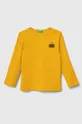 κίτρινο Παιδικό βαμβακερό μακρυμάνικο United Colors of Benetton Παιδικά