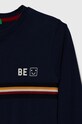 Dječaci Dječja pamučna majica dugih rukava United Colors of Benetton 3VR5G10AT.P.SEASONAL mornarsko plava