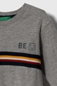 Fiú United Colors of Benetton gyerek pamut hosszú ujjú felső 3VR5G10AT.P.SEASONAL szürke