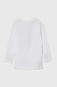 Дитячий бавовняний лонгслів Lacoste TJ1123 білий AW24