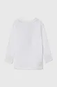Dječja pamučna majica dugih rukava Lacoste bijela