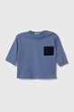 Dětský bavlněný dlouhý rukáv United Colors of Benetton kulatý modrá 3VR5A103E.W.SEASONAL
