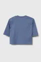 Otroška bombažna majica z dolgimi rokavi United Colors of Benetton modra