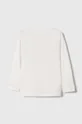 Dječja pamučna majica dugih rukava United Colors of Benetton bijela