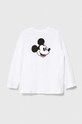 United Colors of Benetton longsleeve din bumbac pentru copii x Disney print alb 3096C10G0.G.SEASONAL