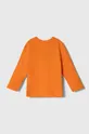 Dječja pamučna majica dugih rukava United Colors of Benetton narančasta