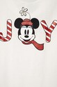 Chłopiec United Colors of Benetton longsleeve bawełniany dziecięcy x Disney 3VR5C10GQ.G.SEASONAL biały