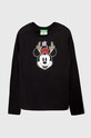 Dětské bavlněné tričko s dlouhým rukávem United Colors of Benetton x Disney kulatý černá 3VR5C10GQ.G.SEASONAL