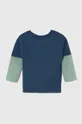 Dječja pamučna majica dugih rukava United Colors of Benetton plava