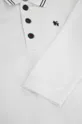 bela Otroška bombažna majica z dolgimi rokavi Coccodrillo